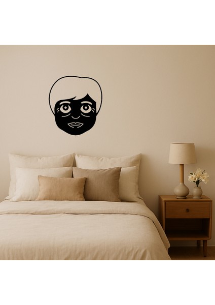 Vintage Yaşlı Kadın Emoji Mdf Duvar Süsü - KT2630-8439