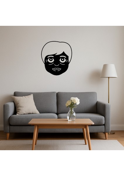 Vintage Yaşlı Kadın Emoji Mdf Duvar Süsü - KT2630-8439 fırsatları