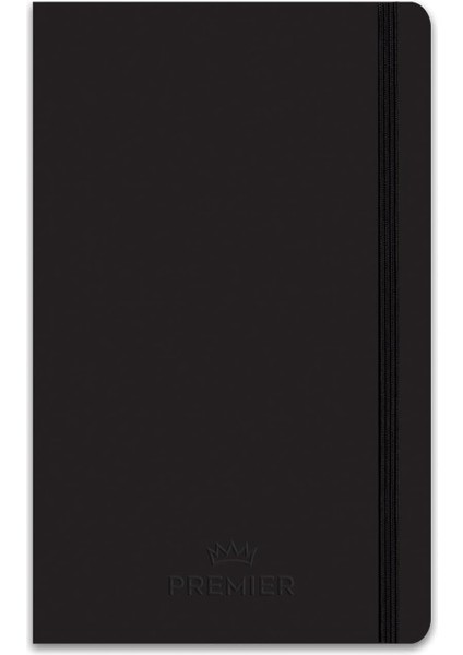 Color 13X21 96 Yaprak Kareli Ciltli Premier Defter - Siyah