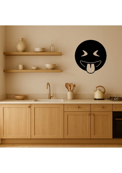 Eğlenceli Dil Çıkartan Surat Mdf Tablo - KT3869-3737 fiyatları