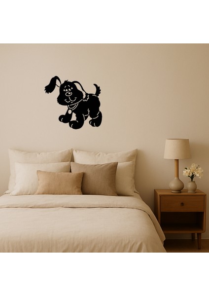 Pembe Tasmalı Kahverengi Yavru Köpek Tablosu - KT2094-6728