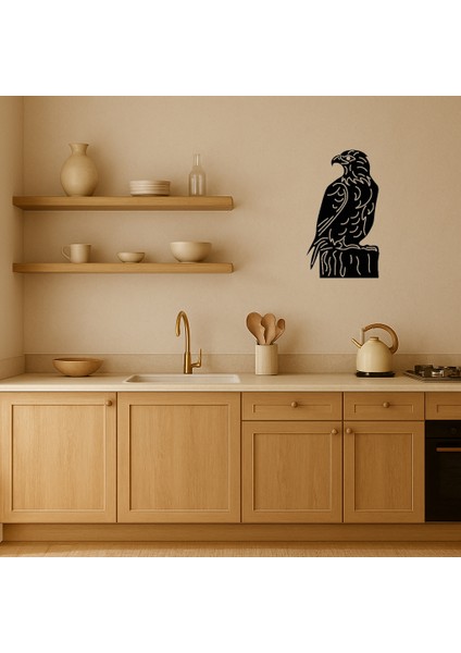 Ağaç Kütüğünde Amerikan Kartalı Mdf Dekoratif Tablo - KT8370-9621 fiyatları