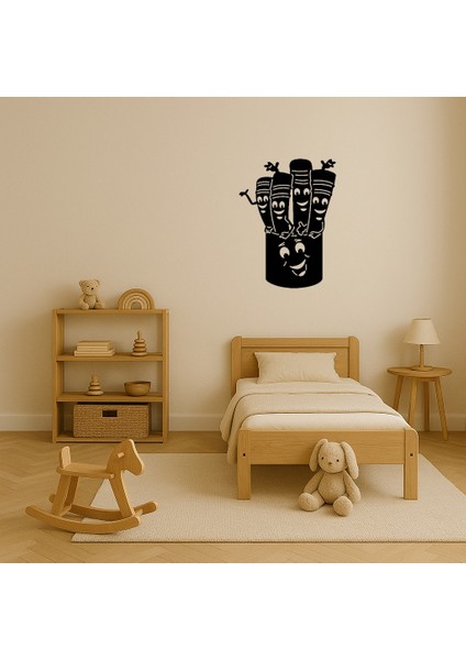 Renkli Kalemler Eğlencesi Mdf Duvar Tablosu - KT7592-3128 modelleri
