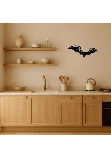 Gotik Tarzda Uçan Yarasa Mdf Dekoratif Tablo - KT1776-6054 fiyatları