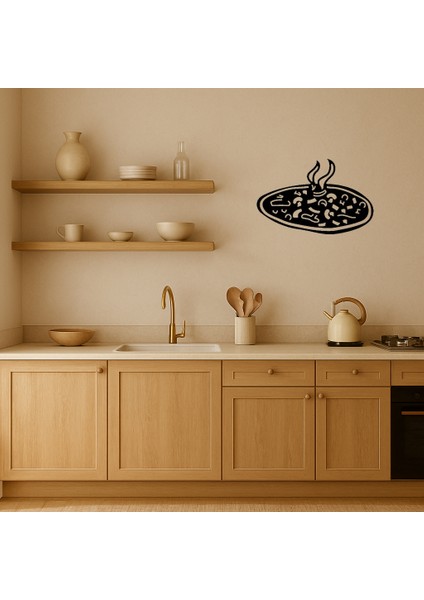 Sıcak Pizza Sanatı Dekoratif Tablo - KT7714-4544 fiyatları