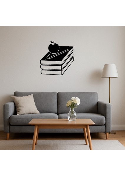 Kitap ve Kalem Kombinli Dekoratif Mdf Tablo - KT2197-9027 fırsatları