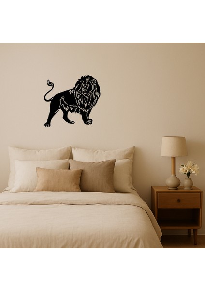 Öfkeli Aslan Mdf Dekoratif Tablo - KT8647-5148