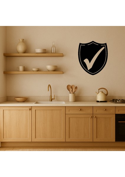 Anti-Virus Kalkanı Sembolü Mdf Duvar Sanatı - KT1662-2964 fiyatları