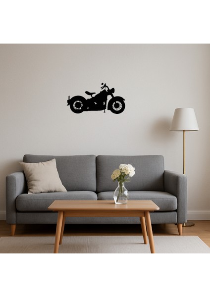 Vintage Tarzı Motorcu Mdf Duvar Dekoru - KT9389-2208 fırsatları