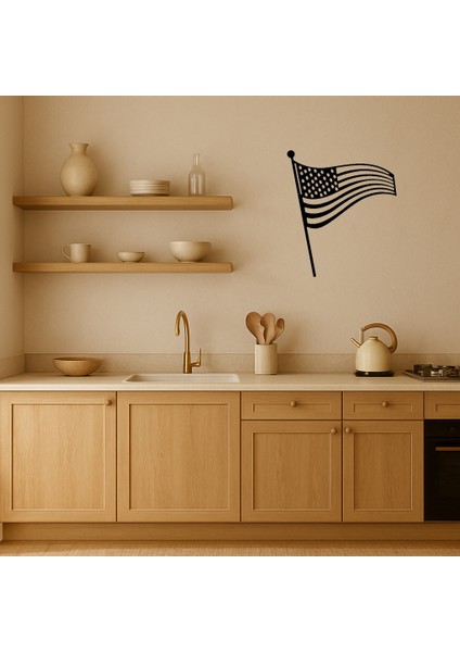 Amerikan Bayrağı Tasarımlı Mdf Dekoratif Tablo - KT2102-7327 fiyatları