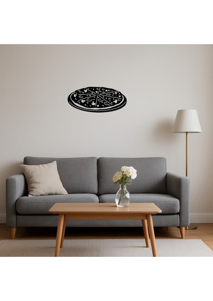 Büyük Tava Pizza Dekoratif Mdf Tablo - KT1724-2363 fırsatları