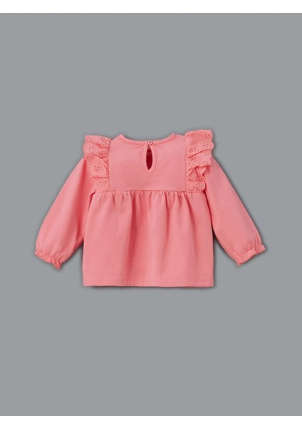 Lcw Baby Pembe Bisiklet Yaka Çiçekli Kız Bebek Bluz ve Tayt 2'li fırsatları