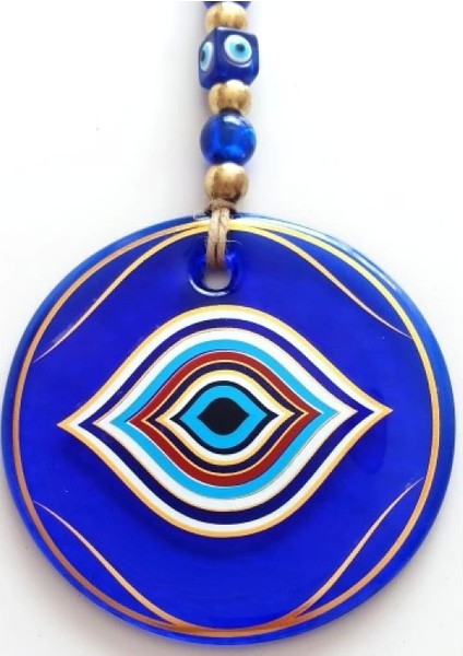 Göz Model Yaldızlı El Yapımı Mavi Cam Duvar Süsü fiyatları