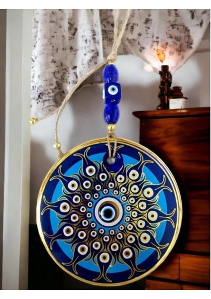 Dekoratif Desen Nazar Boncuklu Duvar Süsü Cam Duvar Dekoru fırsatları