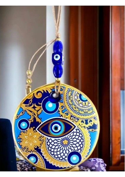 Çini Gold Desen Nazar Boncuklu Gözlü Duvar Süsü fiyatları