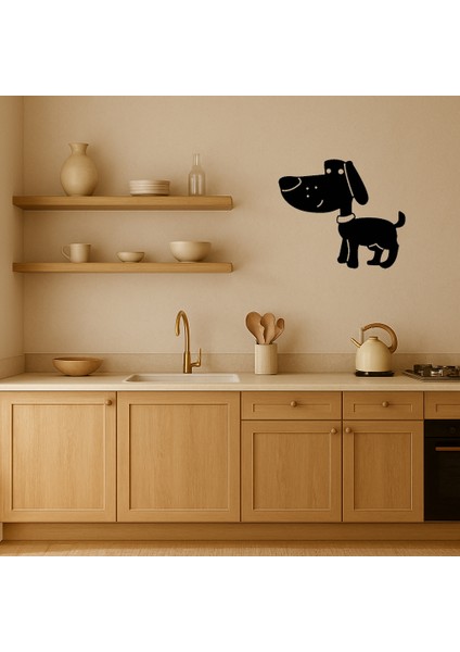 Kırmızı Tasmalı Kahverengi Köpek Tablosu - KT3030-1890 fiyatları