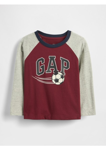 Erkek Bebek Kırmızı Babygap Logo Grafik T-Shirt