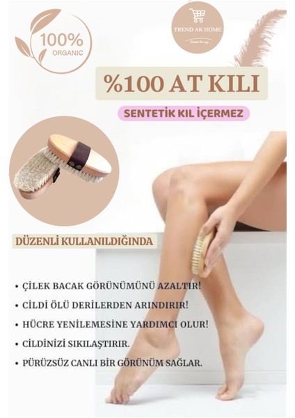 At Kılı Selülit Fırçası-Batık, Çatlak ve Selülit Kuru Fırçalama Peeling Fırçası