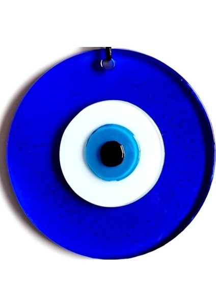 Deri Ipli El Yapımı Nazar Boncuklu Mavi Renk Cam Duvar Süsü modelleri