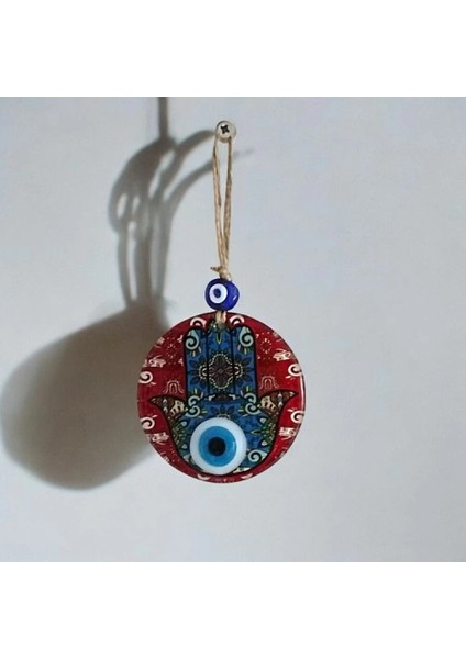 Fatma Ana Bereket Eli Desenli Nazar Boncuklu Duvar Süsü 10 cm Cam Duvar Süsü modelleri