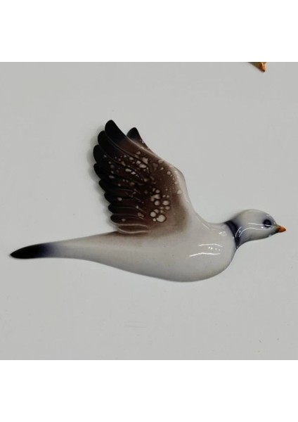 Dekoratif Kahverengi Renk Üç Martı Seramik Duvar Süsü fırsatları