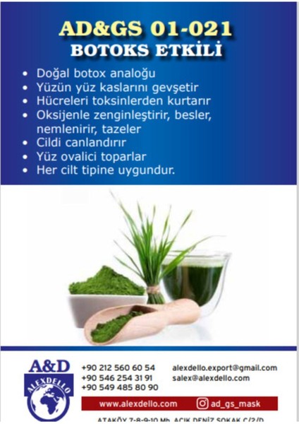Gözenek Temizleyici, Sıkılışatırıcı ve Güzellik Maskesi - Botoks Etkili - 30 gr fırsatları