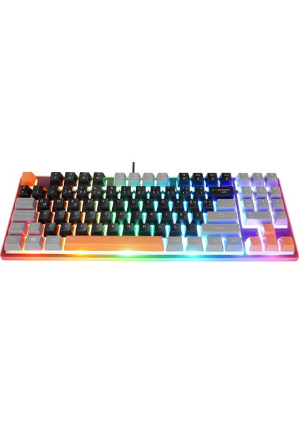 Emachines EAK216 Oyuncu Klavyesi Tkl Klavye Rainbow Aydınlatmalı Membran Gaming Klavye Q Siyah modelleri
