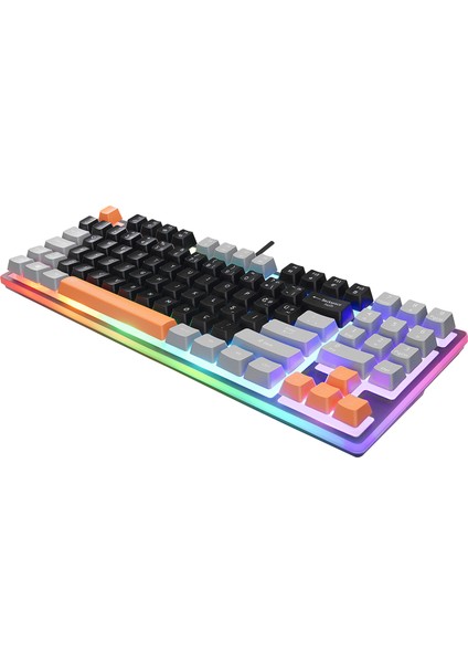 Emachines EAK216 Oyuncu Klavyesi Tkl Klavye Rainbow Aydınlatmalı Membran Gaming Klavye Q Siyah fırsatları