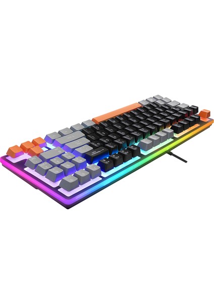 Emachines EAK216 Oyuncu Klavyesi Tkl Klavye Rainbow Aydınlatmalı Membran Gaming Klavye Q Siyah indirimleri