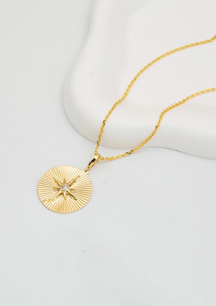 Parıltılı Kuzey Yıldızı 14 Ayar Altın Kolye modelleri