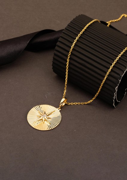 Parıltılı Kuzey Yıldızı 14 Ayar Altın Kolye fırsatları