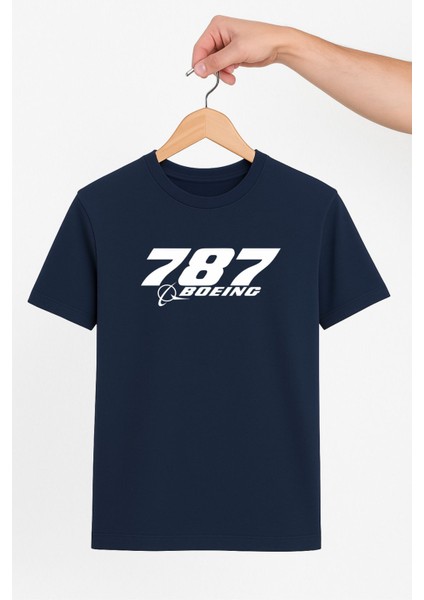 Boeing 787 Unisex Tshirt Pilot - Havacı - Uçak Tutkunu Hediye