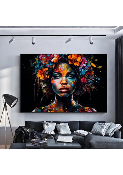 Modern Afro-Amerikan Kadın Graffiti Duvar Sanatı modelleri