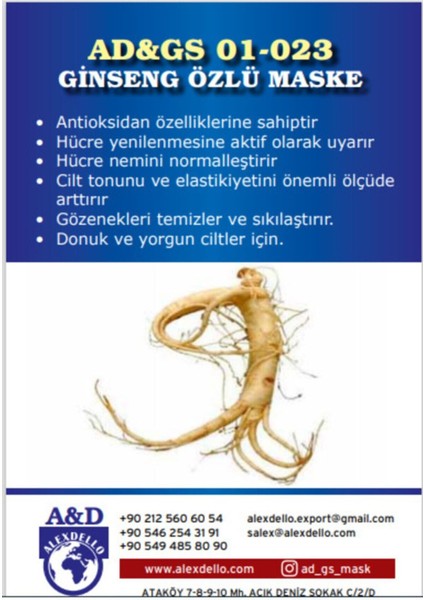 Ginseng Özlü Maske