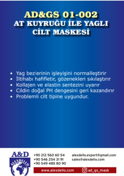 Gözenek Temizleyici, Sıkılışatırıcı ve Güzellik Maskesi - At Kuyruğu ile Yağlı Cilt Maskesi - 350 gr fiyatları