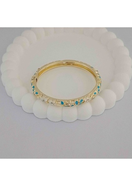 Pirinç Gold Zirkon Taşlı Mineli Kelepçe Bileklik fırsatları