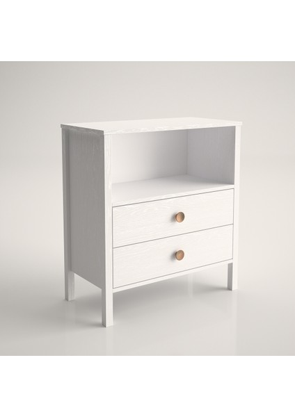 Hunerika Roma 2 Çekmeceli Şifonyer -Wood Beyaz-Minifiks Bağlantılı modelleri