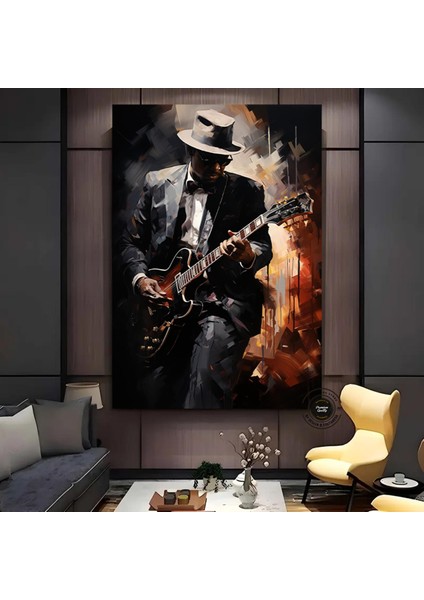 Caz Müzisyeni Posteri, Afro Caz Tablosu, Afrika-Amerikan Erkek Portresi indirimleri