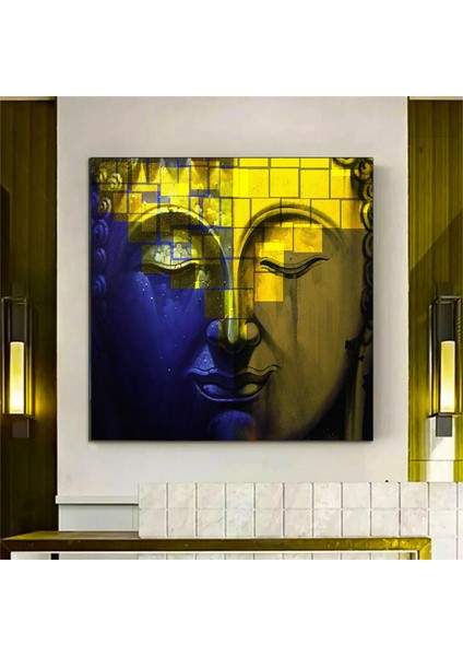 Buddha Tablosu, Asya Duvar Sanatı, Meditasyon Tablosu, Buda Posteri, Budist Baskı