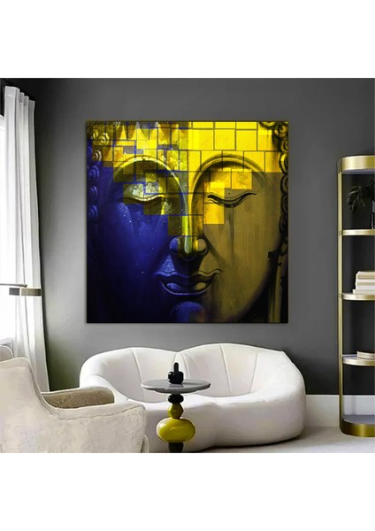 Buddha Tablosu, Asya Duvar Sanatı, Meditasyon Tablosu, Buda Posteri, Budist Baskı modelleri