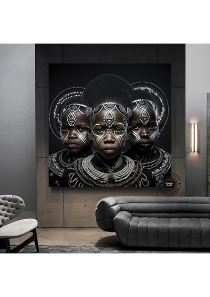 Afrikalı Çocuk Kanvas Tablosu, Afrika Kabile Kültürü Temalı Sanat fiyatları