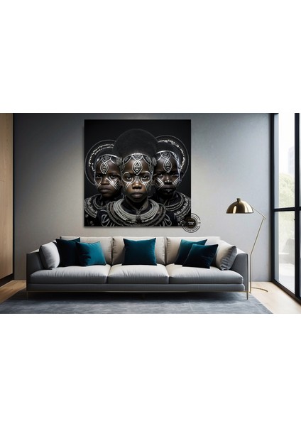 Afrikalı Çocuk Kanvas Tablosu, Afrika Kabile Kültürü Temalı Sanat indirimleri