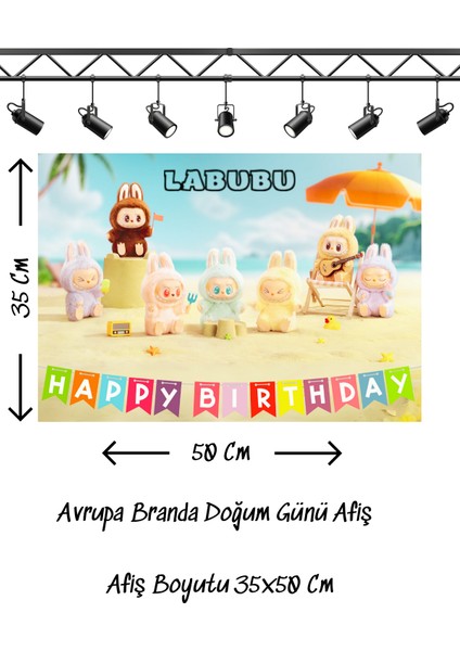 Labubu Temalı Doğum Günü Afişi