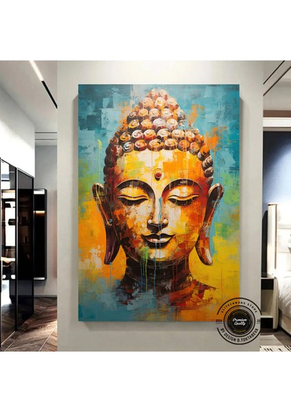 Buddha Kanvas Tablo, Yoga Temalı Dekor, Meditasyon Tablosu, Lotuslu Duvar Dekoru indirimleri