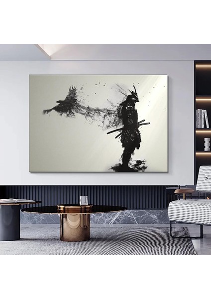 Samuray Adam Kanvası, Yırtıcı Temalı Asılmaya Hazır Samuray Tablosu