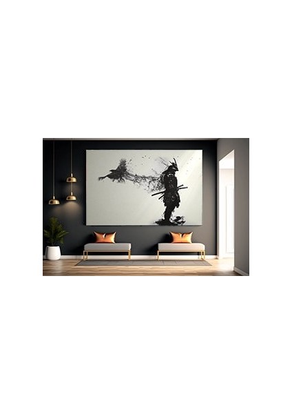 Samuray Adam Kanvası, Yırtıcı Temalı Asılmaya Hazır Samuray Tablosu fırsatları