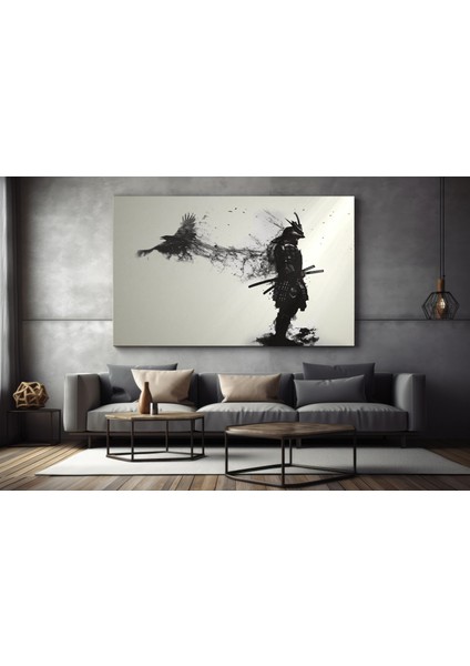 Samuray Adam Kanvası, Yırtıcı Temalı Asılmaya Hazır Samuray Tablosu indirimleri