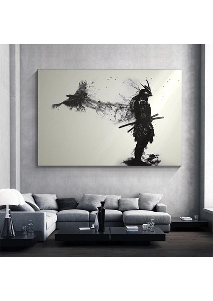 Samuray Adam Kanvası, Yırtıcı Temalı Asılmaya Hazır Samuray Tablosu