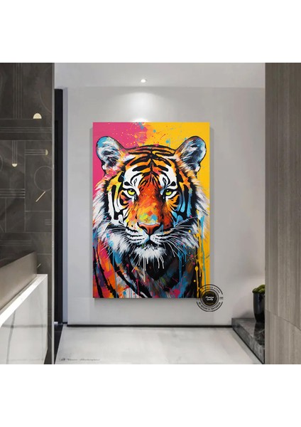 Soyut Graffiti Aslan Tablosu; Modern Hayvan Sokak Sanatı; Renkli Kanvas Poster Baskısı; Duvar Sanatı fiyatları