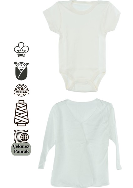 Erkek Bebek Yeni Doğan 10 Lu Zıbın Seti 0-3 Aylık %100 Organik Pamuk Yumuşak OPEB25BBLMOD52 fırsatları